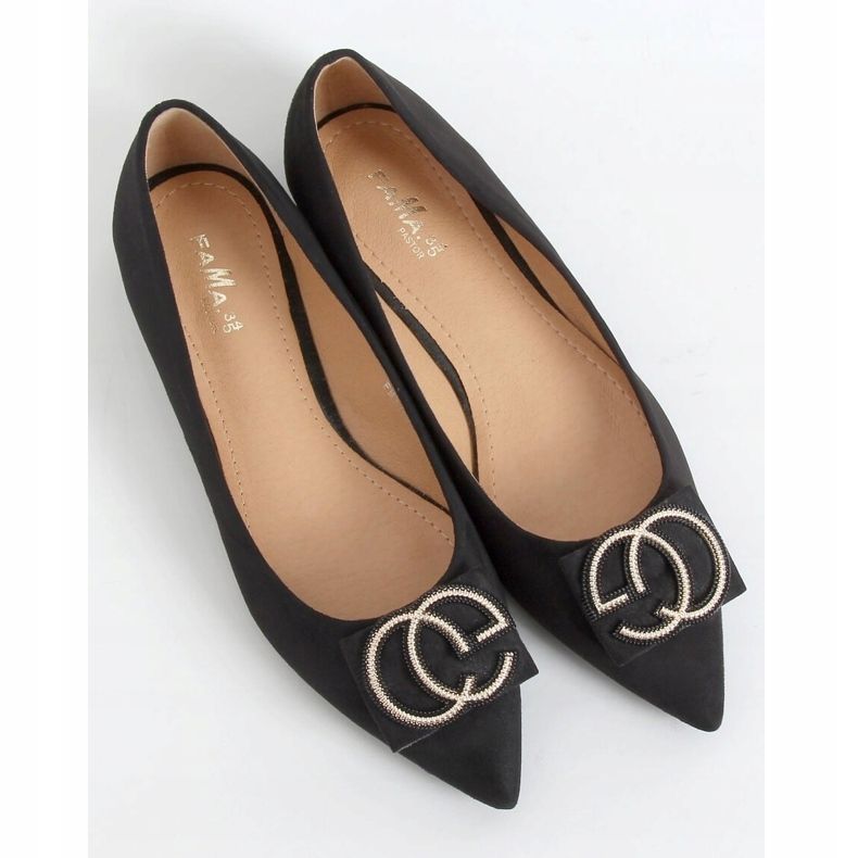 Ballerine mandorla naso nero FM3107A Nero 1