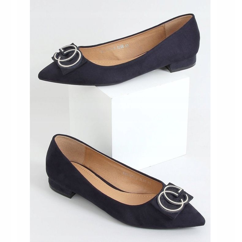 Ballerine mandorla blu navy punte FM3107A D.BLUE 1