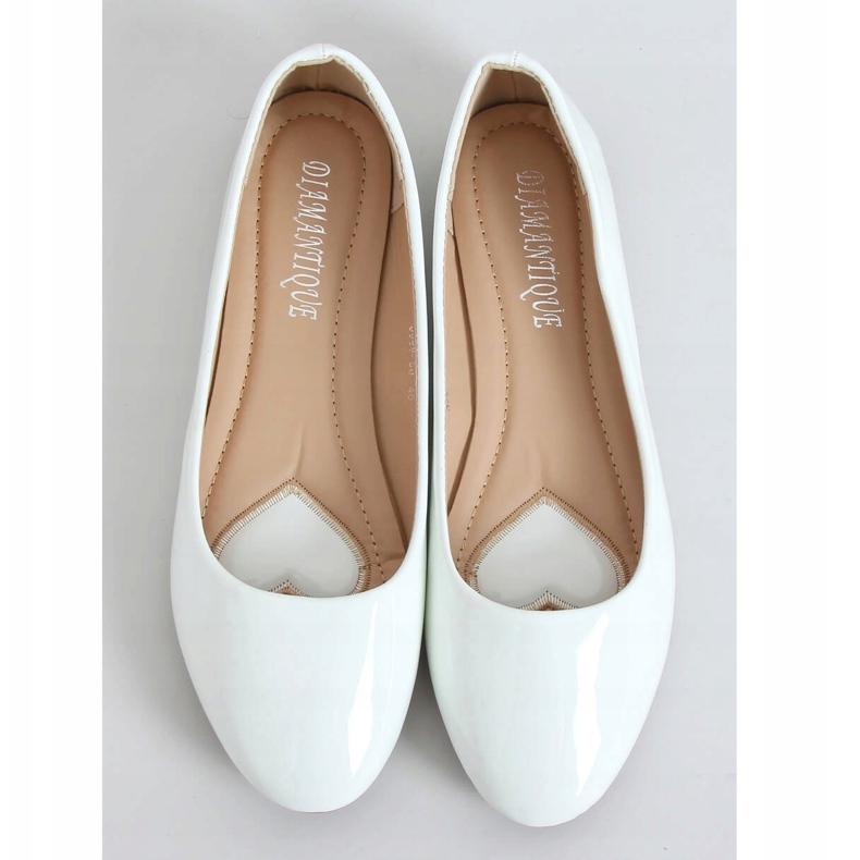 Ballerine laccate bianche 9988-60 White bianco 1