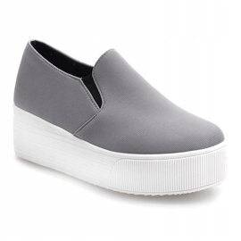 Sneakers Creepers On Platform 812 Grigie grigio 1
