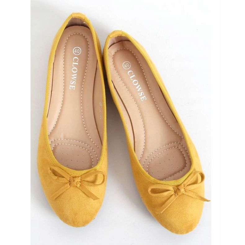 Ballerine in camoscio miele 9F116 Giallo 1