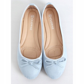 Ballerine in camoscio blu 9F116 L.BLUE 1