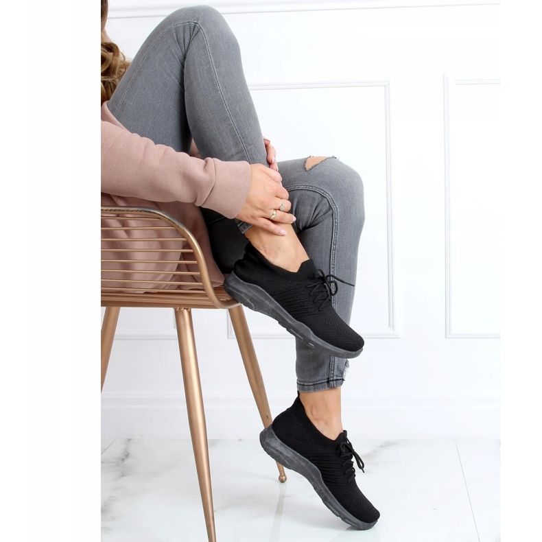 Calze nere scarpe sportive C9239 Negro nero 1