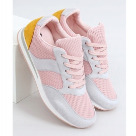 Multicolore SC26 Scarpe sportive grigie rosa 1