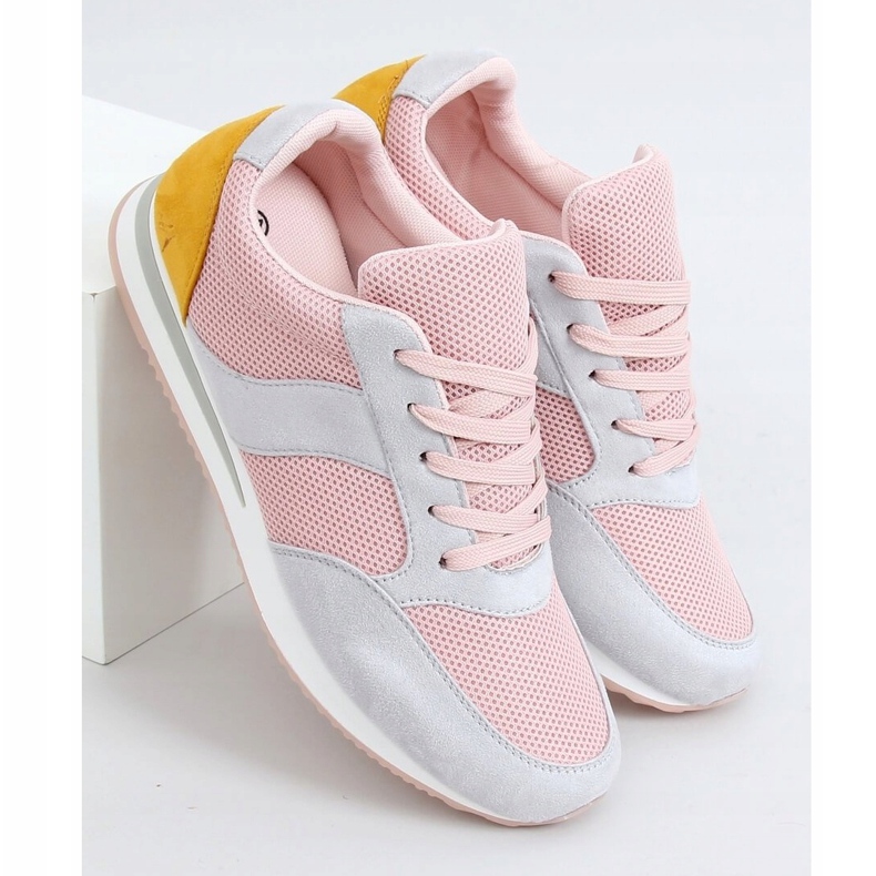 Multicolore SC26 Scarpe sportive grigie rosa 1