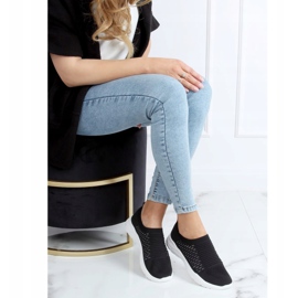 Scarpe sportive nere con calzini 9862 Black nero 2