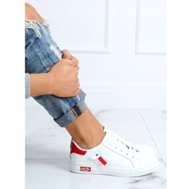 Sneakers da donna bianche e rosse LA132P Red bianca rosso 1