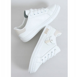 Sneakers donna bianche e beige LA132P Beige bianco 2