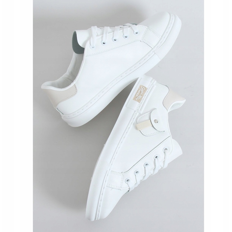 Sneakers donna bianche e beige LA132P Beige bianca 2
