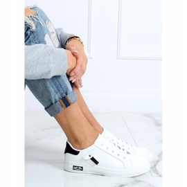 Sneakers donna bianche e nere LA132P WHITE / BLACK bianco nero 2