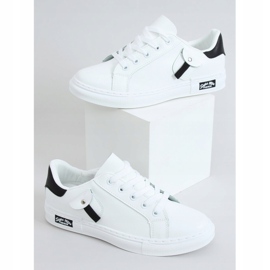 Sneakers donna bianche e nere LA132P WHITE / BLACK bianca nero 4