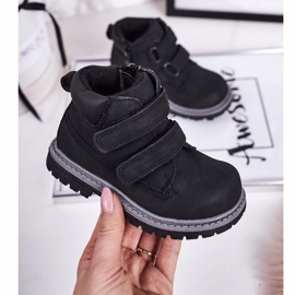 Apawwa Velcro Black Moa per bambini nero 1