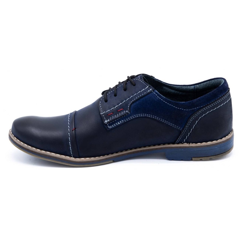Olivier Scarpe da uomo in pelle 253 blu navy 1