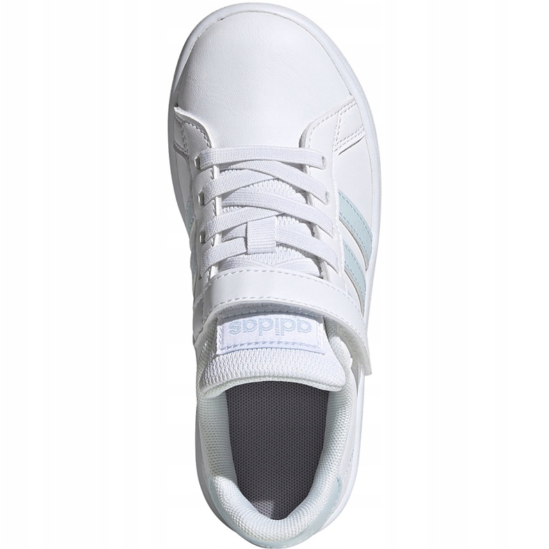 Scarpe da bambino Adidas Grand Court C bianche e blu EG6738 bianco 1