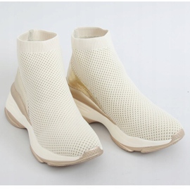 Oro HQ209 Scarpe sportive con calzini dorati d'oro 1