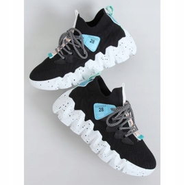 Nero NB387 Scarpe sportive nere con suola alta 1