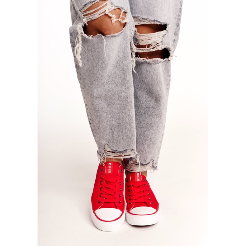 Sneakers basse da donna Big Star Rosse DD274339 rosso 1