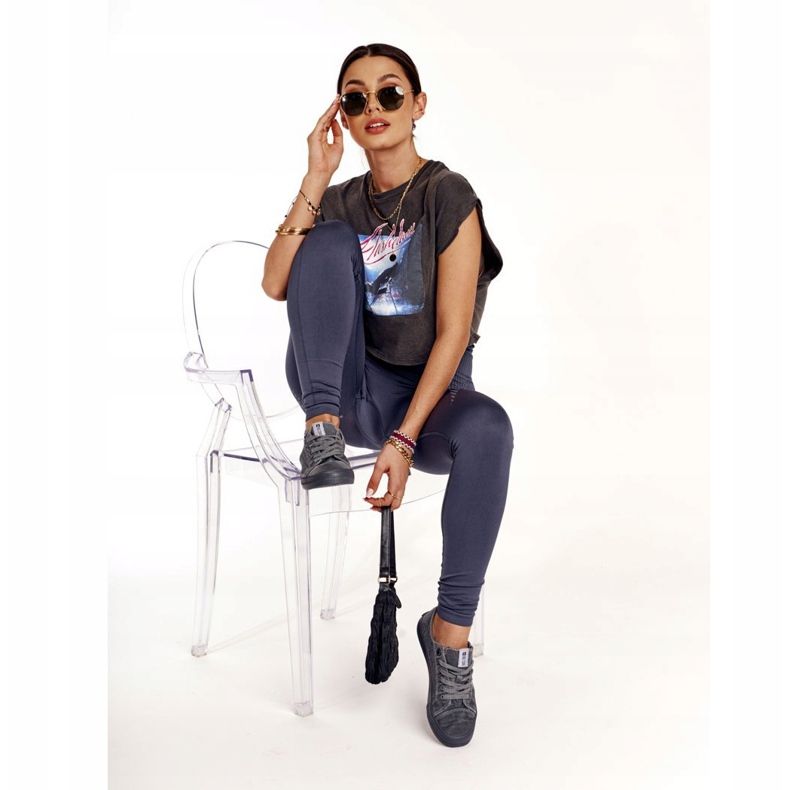 Sneakers Donna Big Star Grigio Scuro DD274440 2