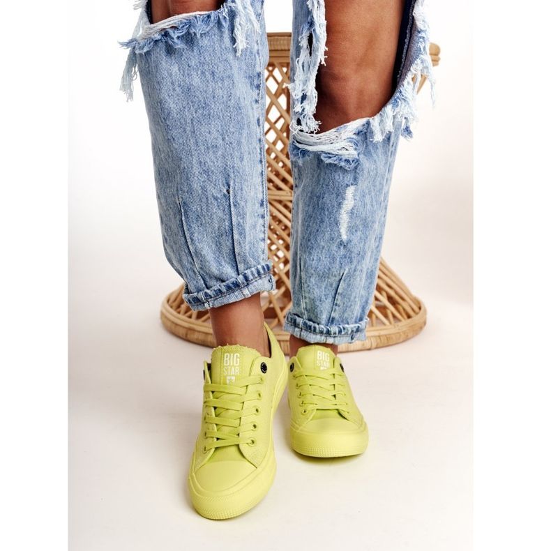 Sneakers da donna Big Star Lime AA274012 giallo 1