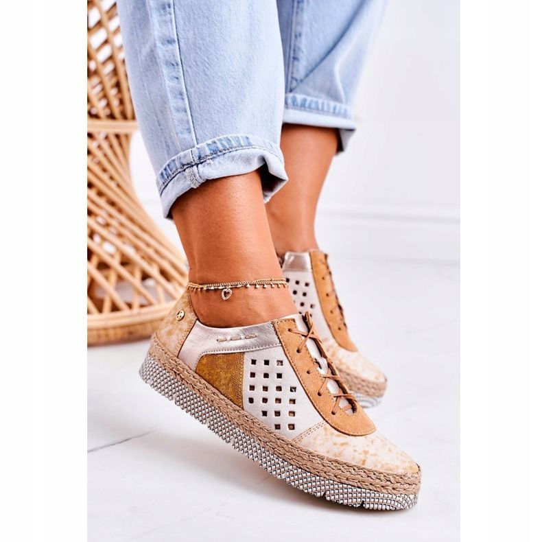 Scarpe da donna in pelle Maciejka Giallo 03339-44 multicolore 2