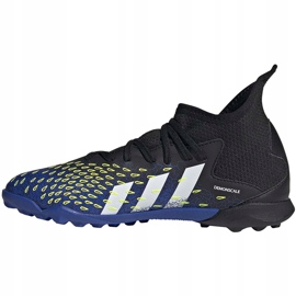 Scarpe calcio adidas Predator Freak.3 Tf Junior nere e blu FY0624 nero nero 1
