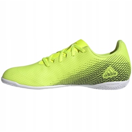 Scarpe da calcio Adidas X Ghosted.4 In M FW6906 bianco, giallo neon verde 1
