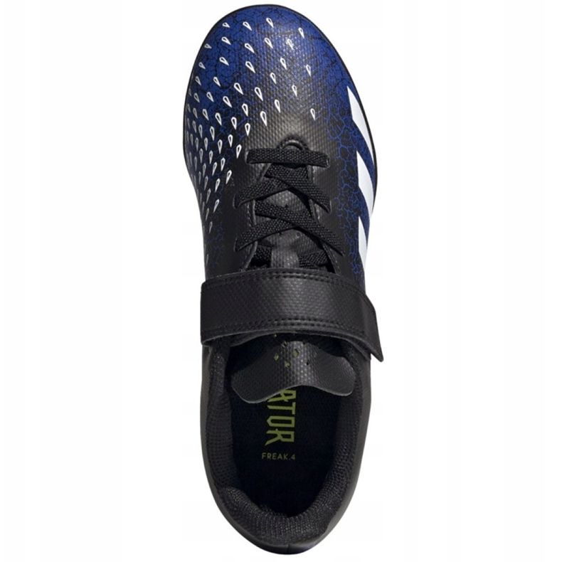 Scarpe da calcio Adidas Predator Freak.4 H&amp;L Tf Jr FY0628 bianco, blu navy, nero blu 1