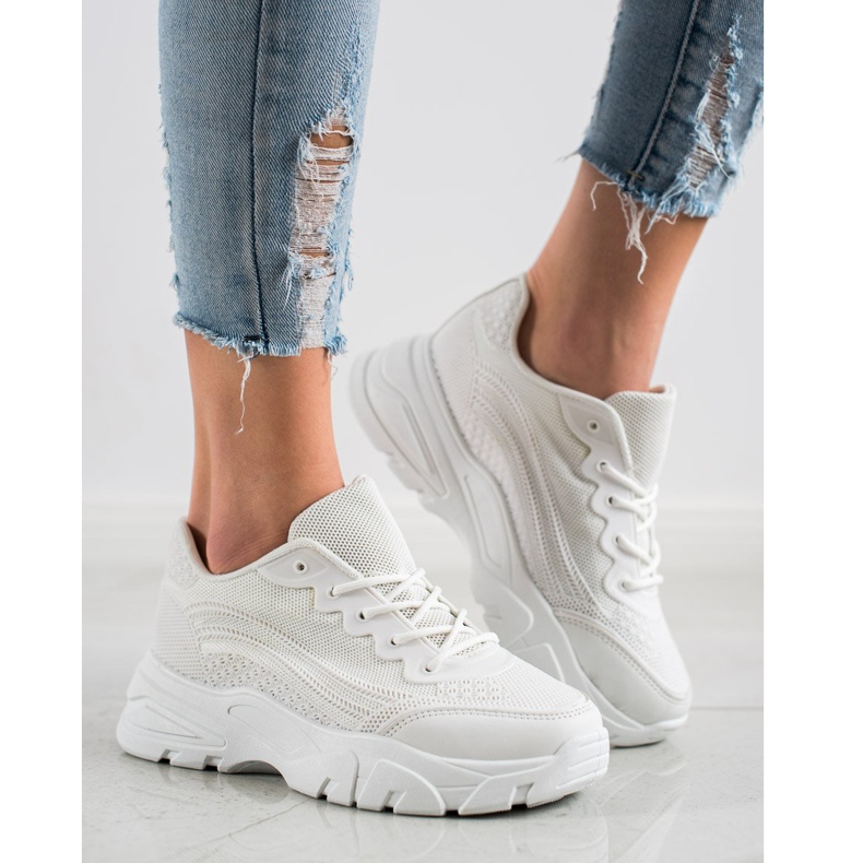 SHELOVET Scarpe da ginnastica bianche bianca 2