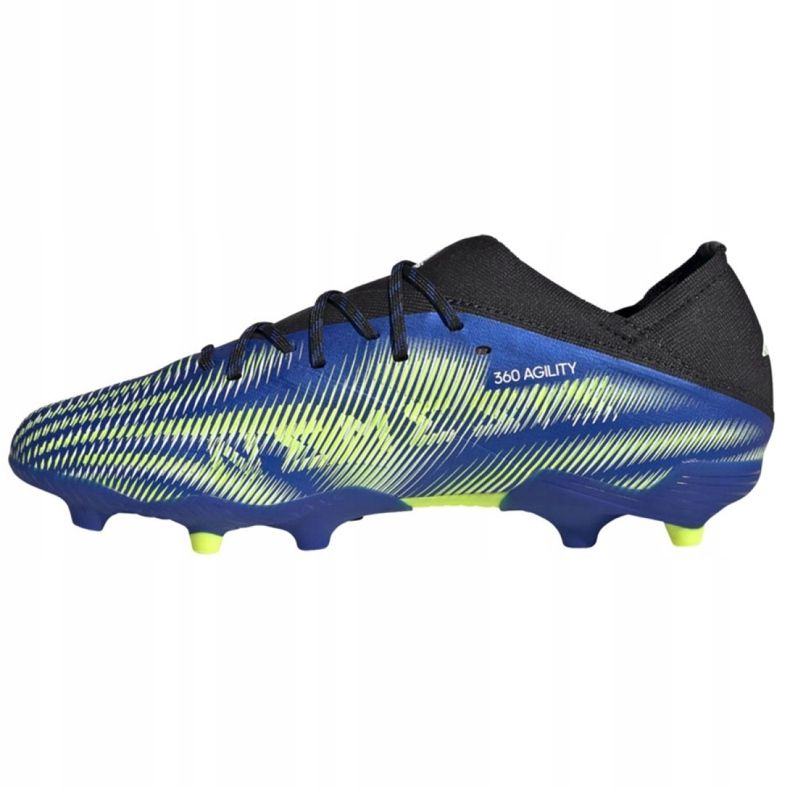 Scarpe da calcio Adidas Nemeziz.1 Fg Jr FY0816 bianco, nero, blu, giallo blu 1