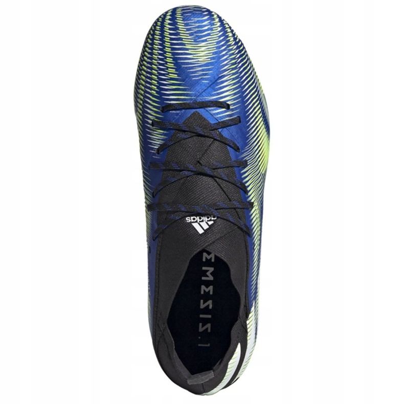 Scarpe da calcio Adidas Nemeziz.1 Fg Jr FY0816 bianco, nero, blu, giallo blu 2