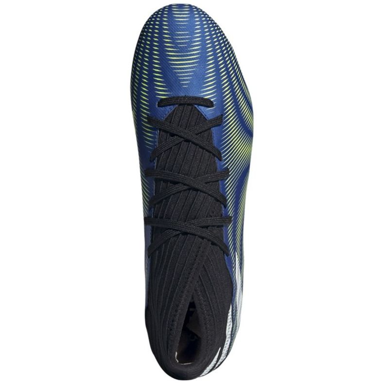 Scarpe da calcio Adidas Nemeziz.3 Fg M FW7349 bianco, nero, blu, giallo blu 2