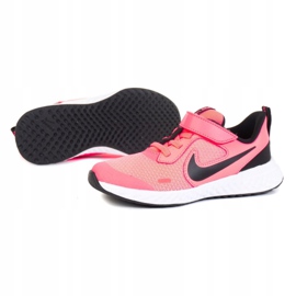 Nike Revolution 5 Psv Jr BQ5672-602 scarpe bianca rosa 1