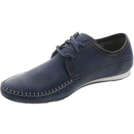 Lemar Mocassini stringati da uomo 872 blu navy 1