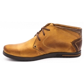Polbut Stivali da uomo in pelle C37SW rosso marrone giallo 1