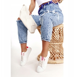 Sneakers da Donna in Pelle Big Star BB274210 Bianche e Rosse bianco 1
