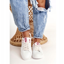 Sneakers da Donna in Pelle Big Star BB274210 Bianche e Rosse bianca 2