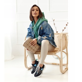 PS1 Calze sportive da donna nere Fashion Pioneer nero blu 1