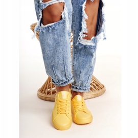 Sneakers da donna in pelle Big Star HH274142 Gialle giallo 1