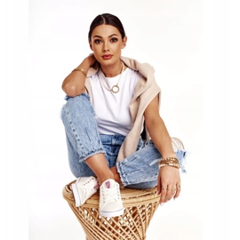 Sneakers da donna Big Star DD274892 Bianco-Rosso 2