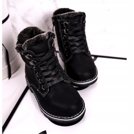 Trapper per bambini isolati con pelliccia Black Luke nero 2