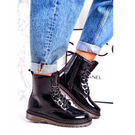 Stivali caldi da donna Stivali laccati Black Thunder nero 3