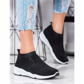 Goodin Scarpe sportive con cristalli nero 1