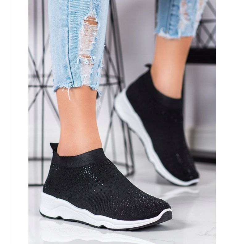 Goodin Scarpe sportive con cristalli nero 1