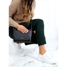 Sneakers da donna con borchie bianche LA124P Beige bianco 1