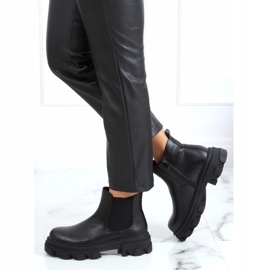 Stivaletti Chelsea neri con suola alta nero 888-52 Nero 2