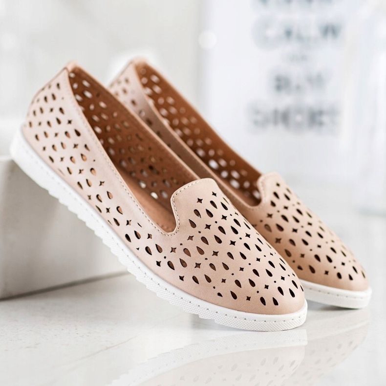 Sabatina Slipon con motivo traforato marrone 1