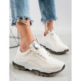 SHELOVET Sneakers in ecopelle bianche bianca 1