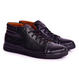Bednarek Polish Shoes Sneakers da uomo in pelle brogue Bednarek Black nero 1