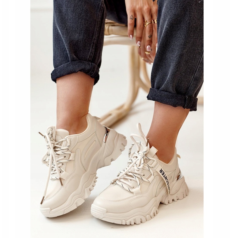 PS1 Sneakers da donna su una suola massiccia beige Chunky 2