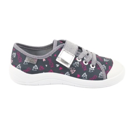 Scarpe per bambini Befado 251Q138 rosa argento grigio 1